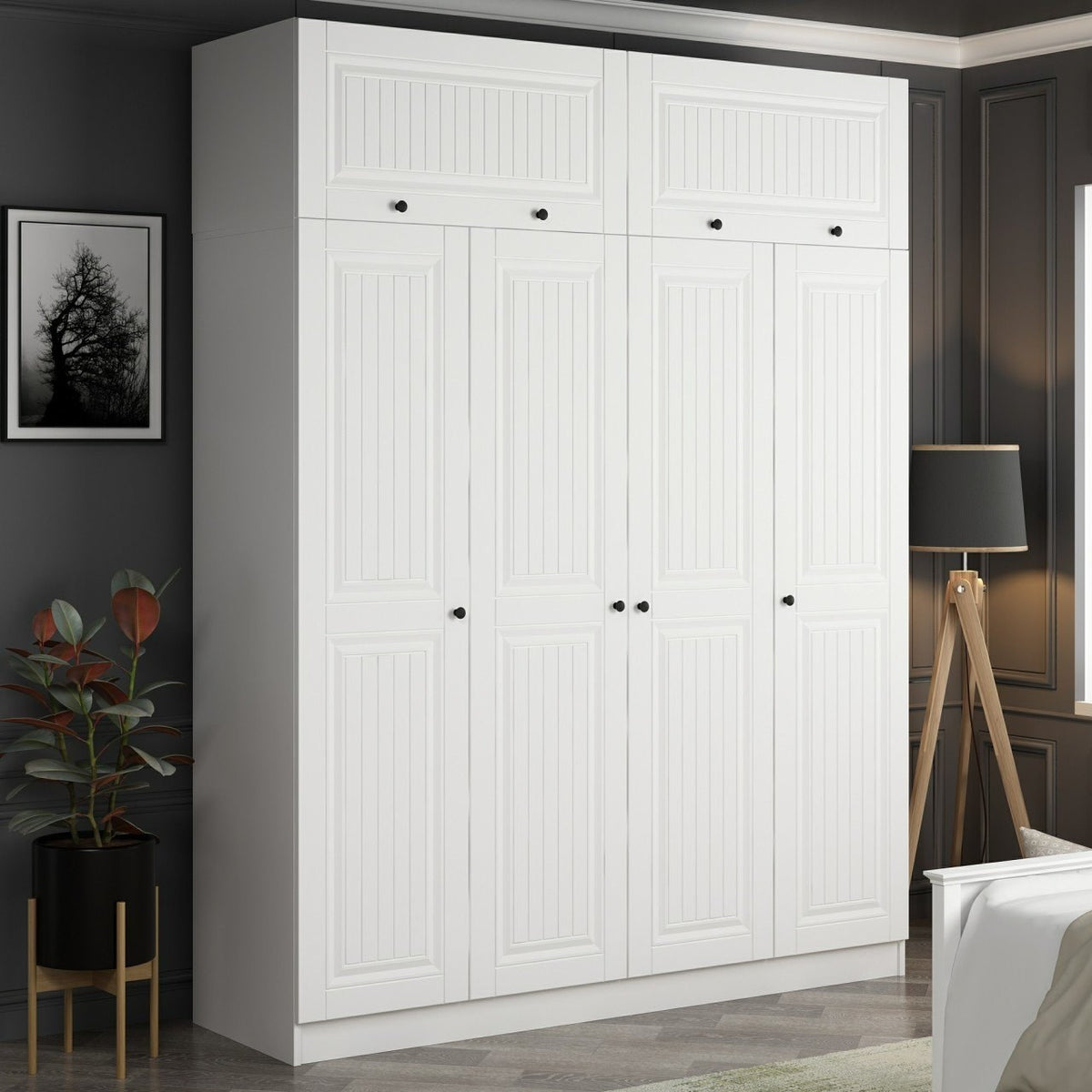 Ντουλάπα 180x255x52 εκ Λευκό 506MNR2674