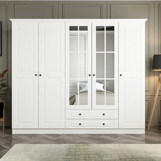 Ντουλάπα 225x190x52 εκ Λευκό 506MNR2683