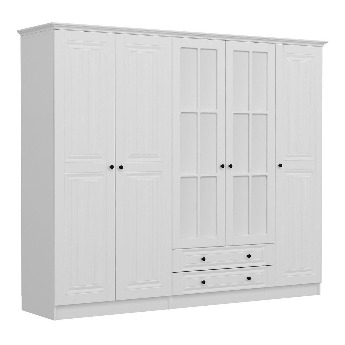 Ντουλάπα 225x190x52 εκ Λευκό 506MNR2683