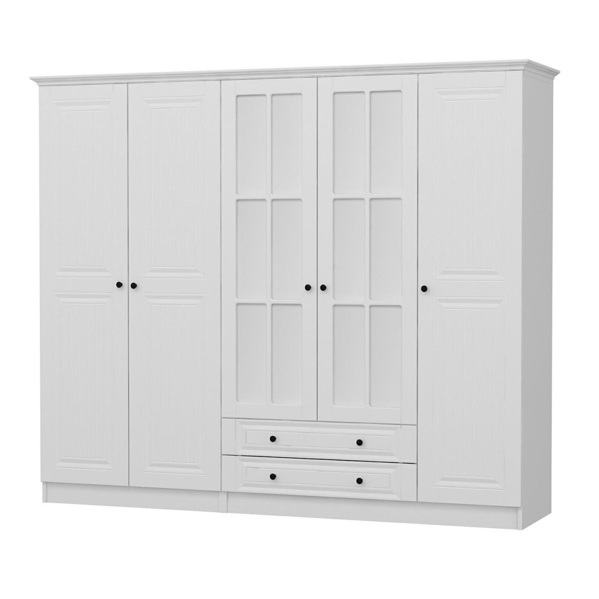 Ντουλάπα 225x190x52 εκ Λευκό 506MNR2683