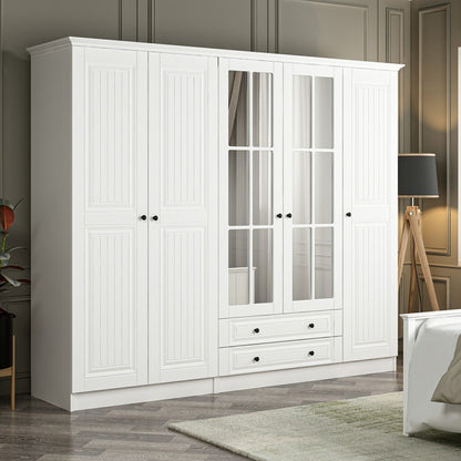 Ντουλάπα 225x210x52 εκ Λευκό 506MNR2684
