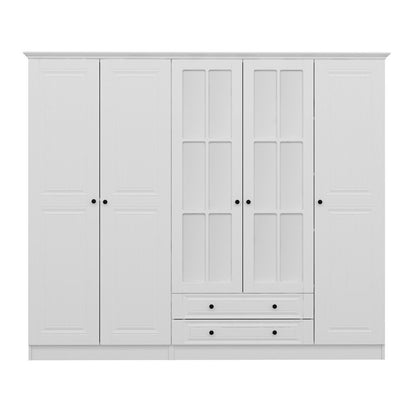 Ντουλάπα 225x210x52 εκ Λευκό 506MNR2684