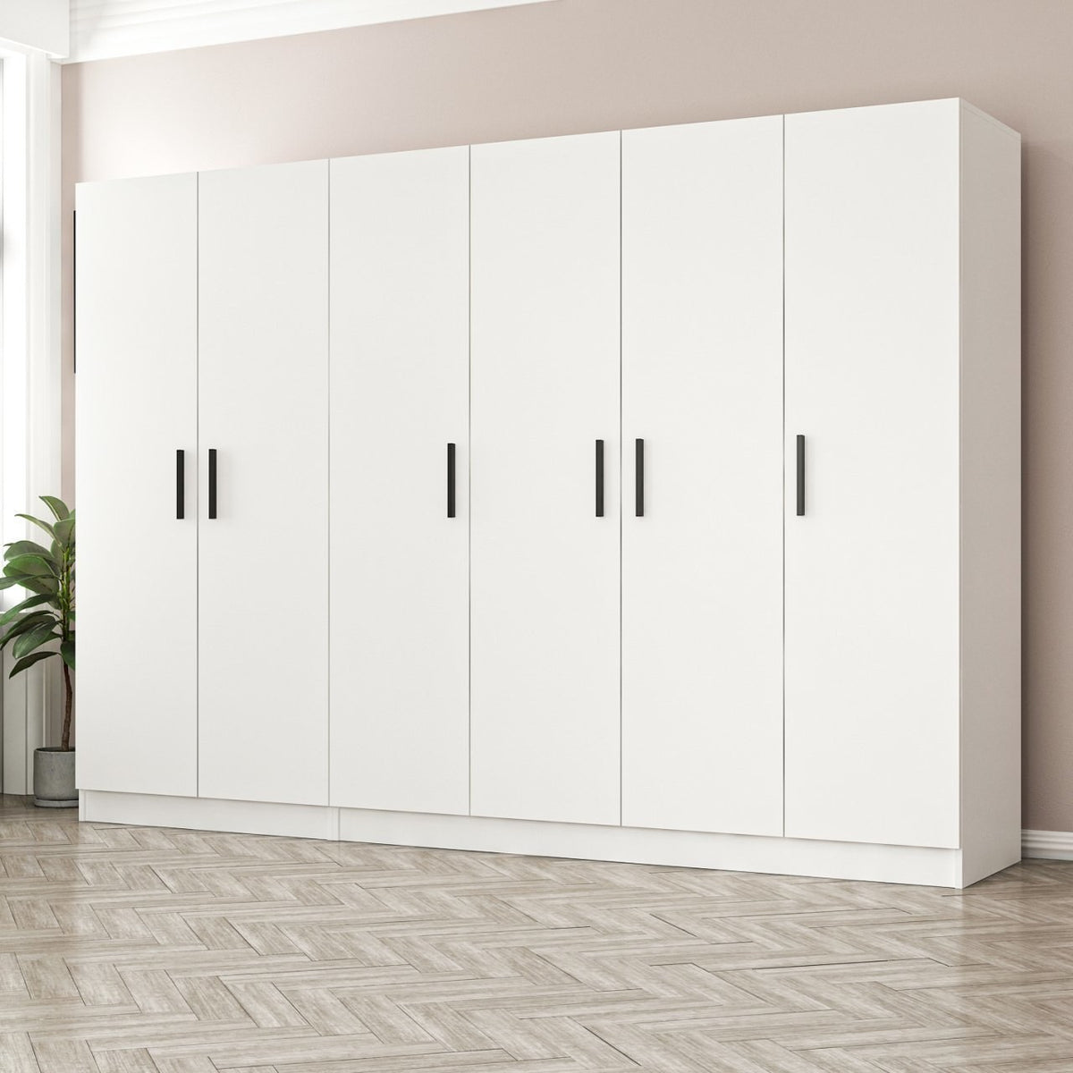 Ντουλάπα 270x190x52 εκ Λευκό 506MNR2694