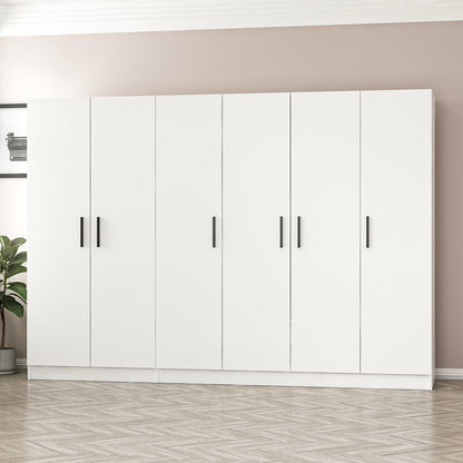 Ντουλάπα 270x210x52 εκ Λευκό 506MNR2695