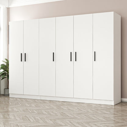 Ντουλάπα 270x210x52 εκ Λευκό 506MNR2695