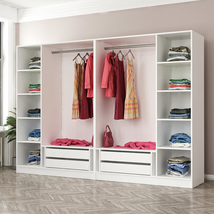 Ντουλάπα 270x210x52 εκ Λευκό 506MNR2697