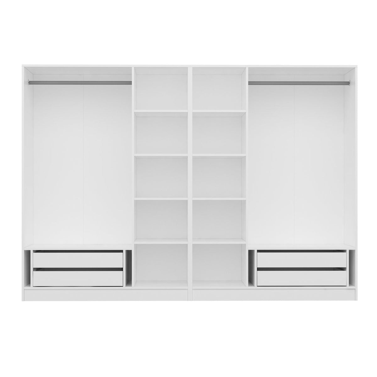 Ντουλάπα 270x210x52 εκ Λευκό 506MNR2697