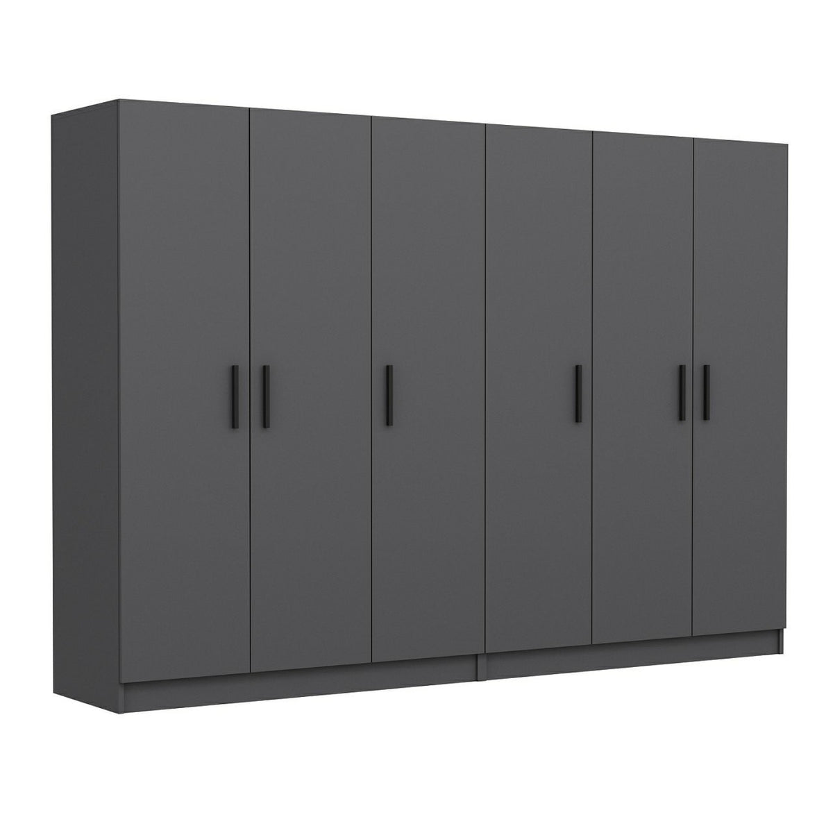 Ντουλάπα 270x210x52 εκ Ανθρακί 506MNR2723