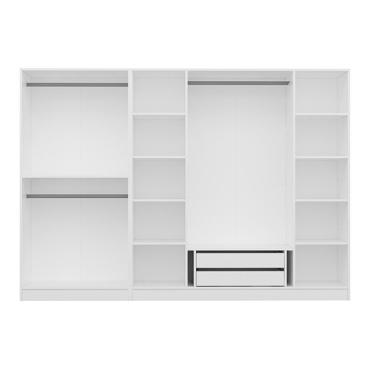 Ντουλάπα 270x210x52 εκ Λευκό 506MNR2759