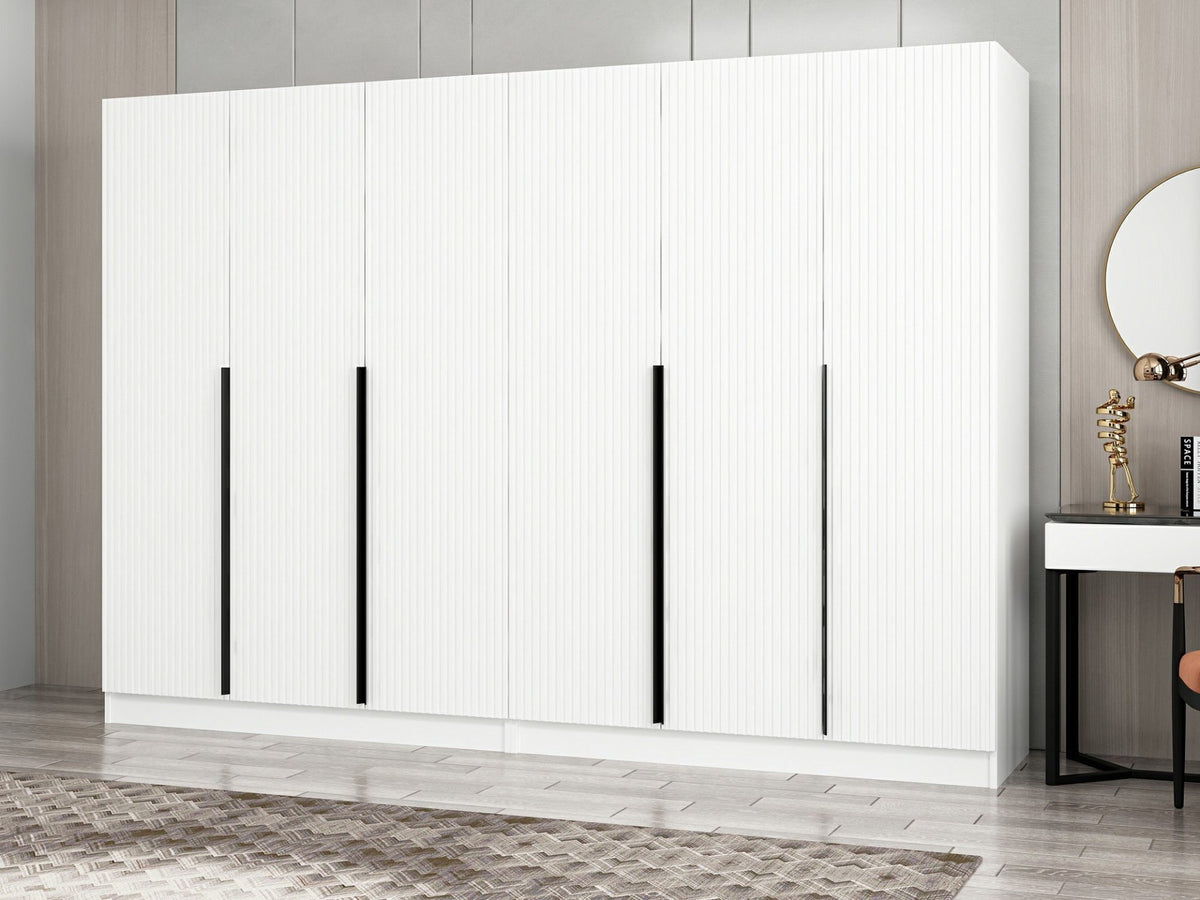 Ντουλάπα 270x210x52 εκ Λευκό 506MNR2760