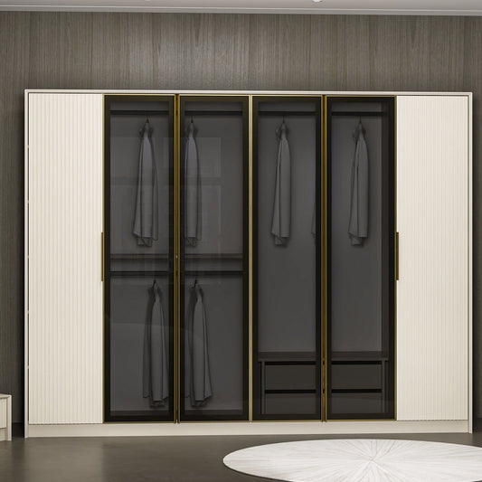 Ντουλάπα 274x210x52 εκ White Dark Grey 506MNR2764