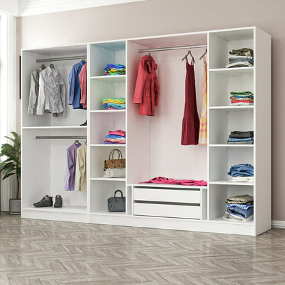 Ντουλάπα 270x210x52 εκ Λευκό 506MNR2766