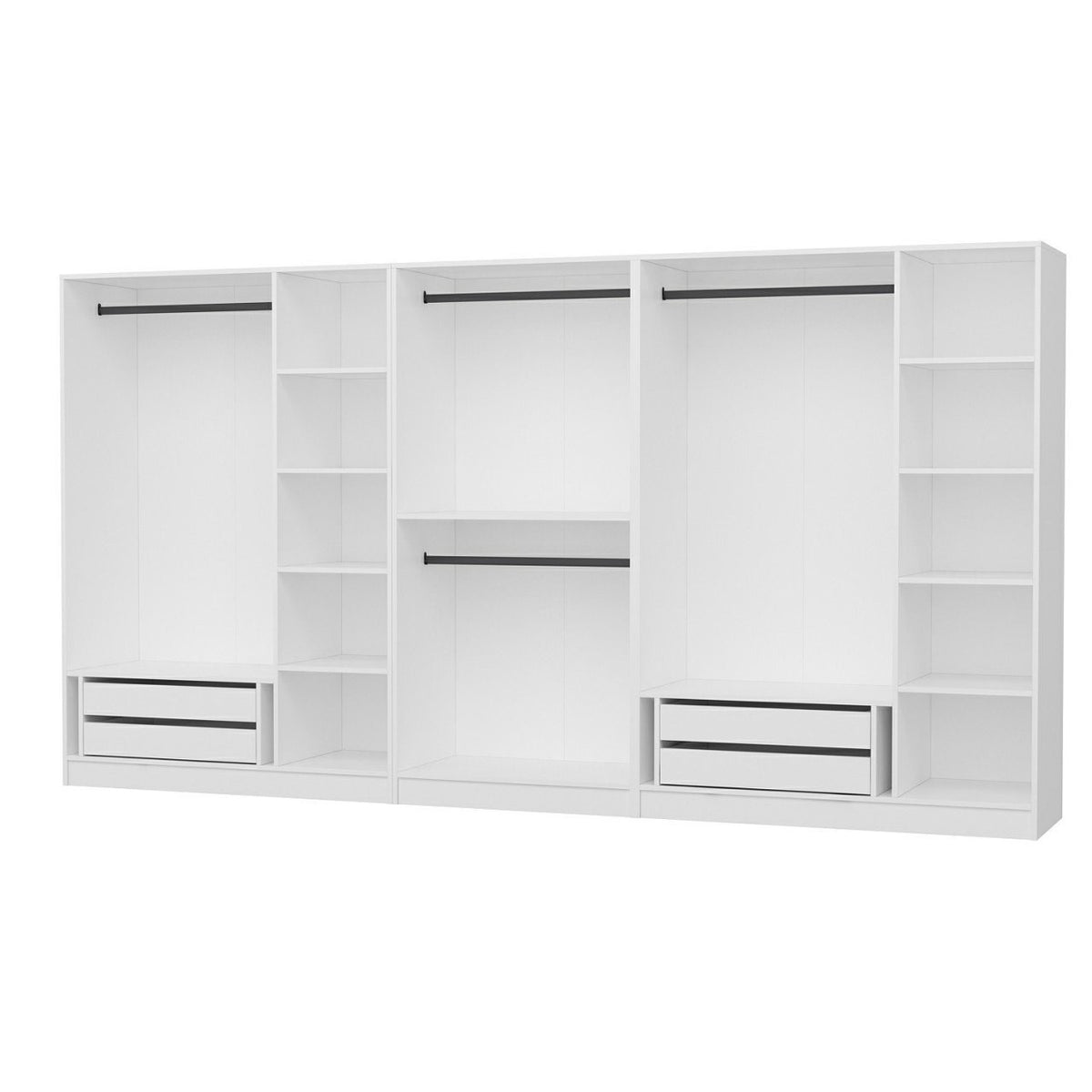 Ντουλάπα 360x190x52 εκ Λευκό 506MNR2775
