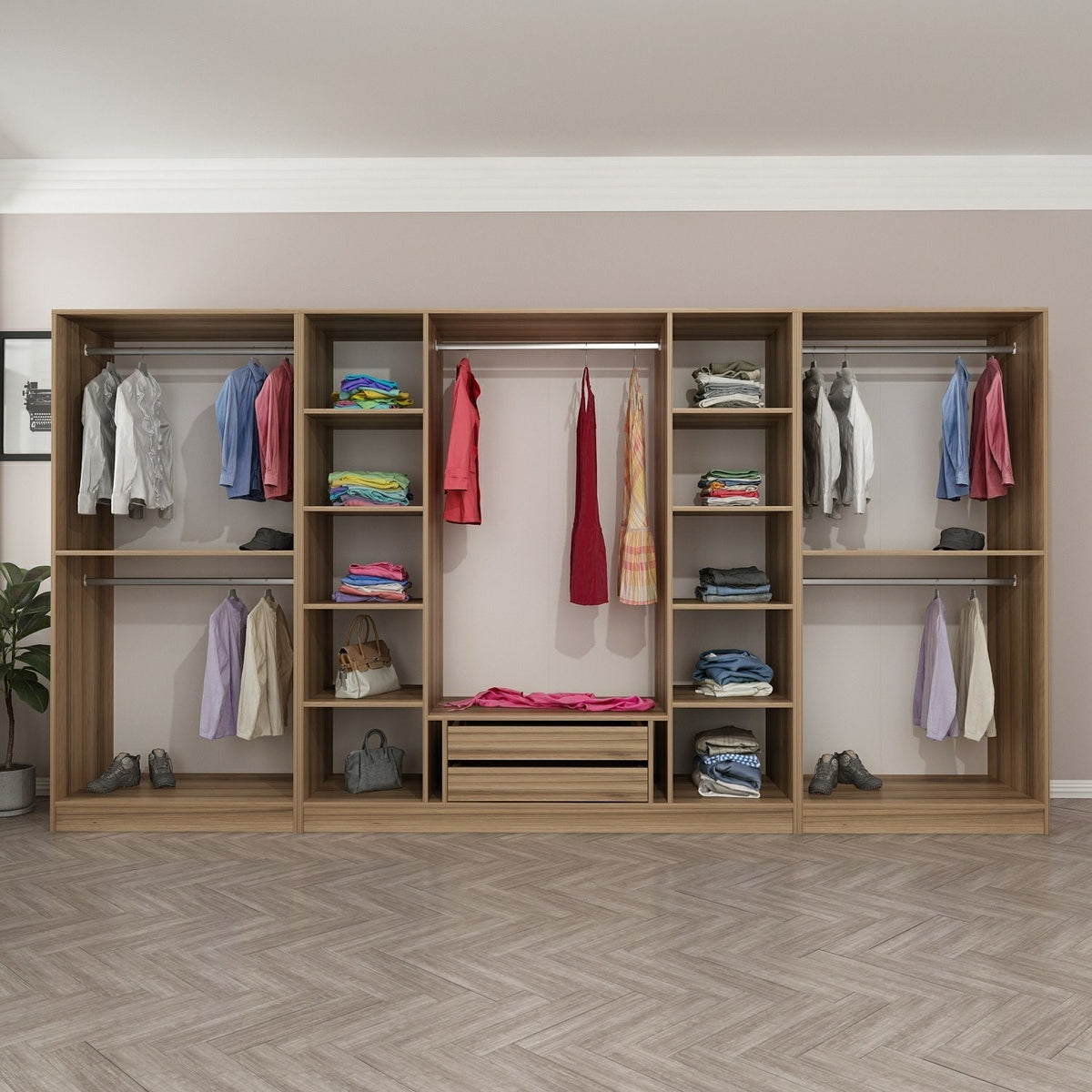 Ντουλάπα 360x190x52 εκ Dore 506MNR2777