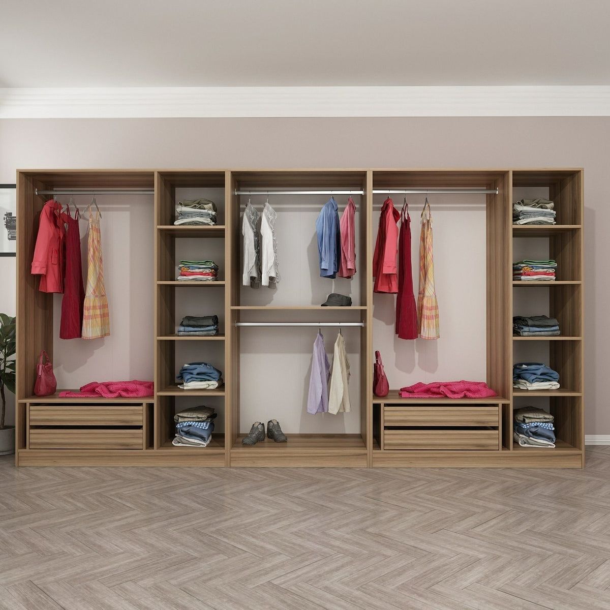 Ντουλάπα 360x190x52 εκ Dore 506MNR2779