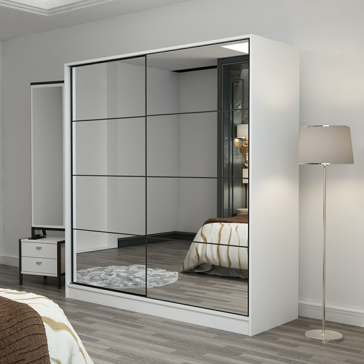 Ντουλάπα 220x210x60 εκ Λευκό 506MNR2785