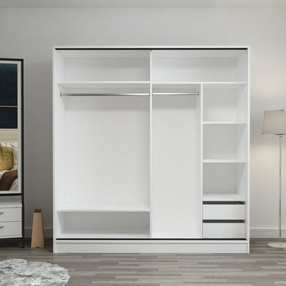 Ντουλάπα 220x210x60 εκ Λευκό 506MNR2785