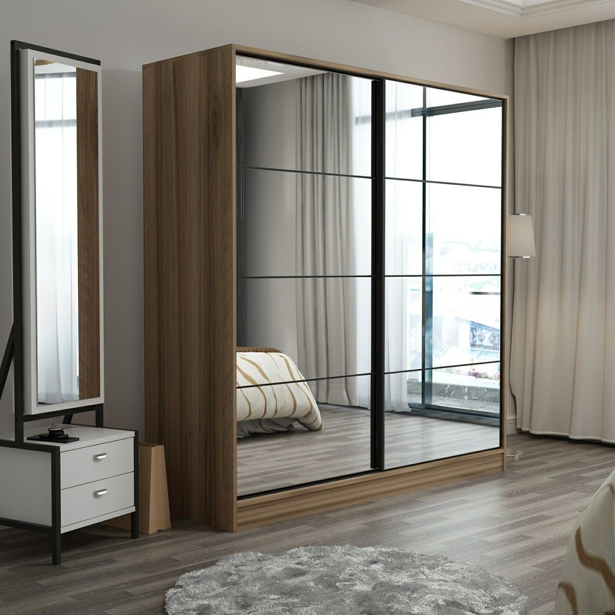 Ντουλάπα 220x210x52 εκ Dore 506MNR2786