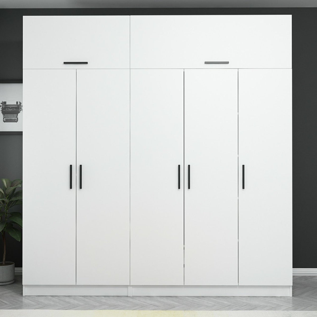 Ντουλάπα 225x235x52 εκ Λευκό 506MNR2787