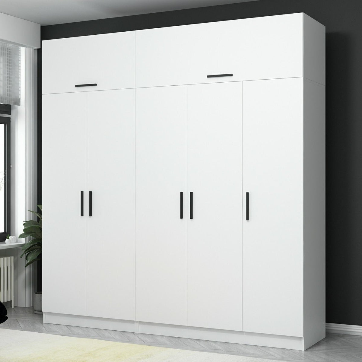 Ντουλάπα 225x255x52 εκ Λευκό 506MNR2788