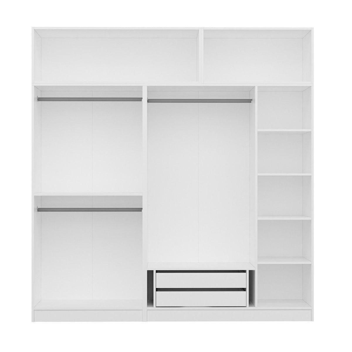 Ντουλάπα 225x255x52 εκ Λευκό 506MNR2788