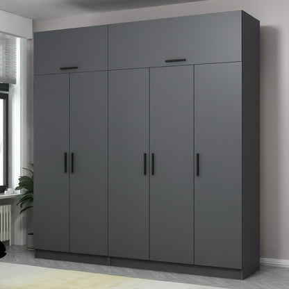 Ντουλάπα 225x235x52 εκ Ανθρακί 506MNR2791