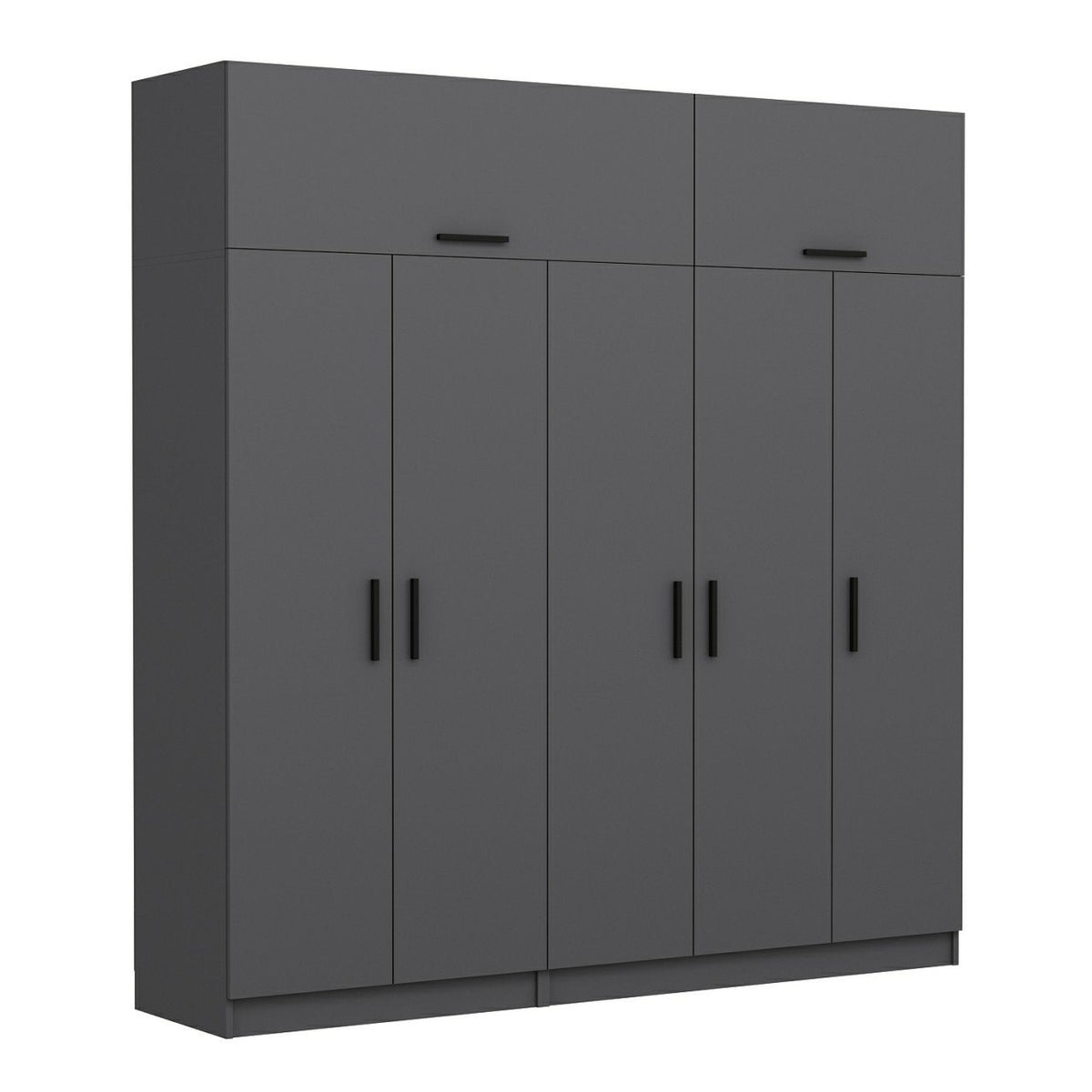 Ντουλάπα 225x255x52 εκ Ανθρακί 506MNR2792