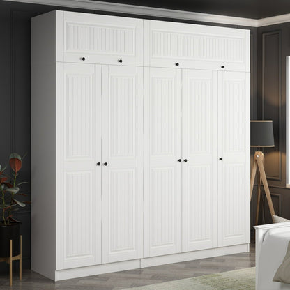 Ντουλάπα 225x255x52 εκ Λευκό 506MNR2805
