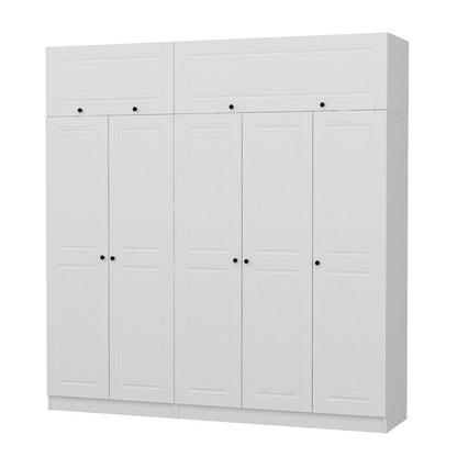 Ντουλάπα 225x255x52 εκ Λευκό 506MNR2805