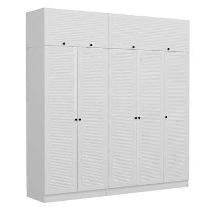 Ντουλάπα 225x190x52 εκ Λευκό 506MNR2810