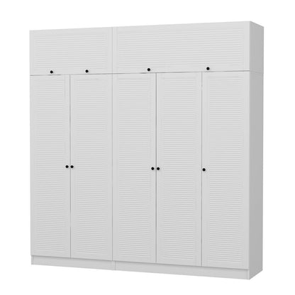 Ντουλάπα 225x190x52 εκ Λευκό 506MNR2810