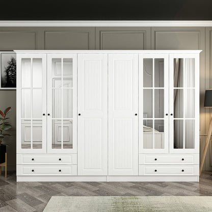 Ντουλάπα 270x190x52 εκ Λευκό 506MNR2831