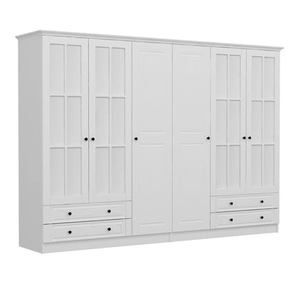 Ντουλάπα 270x190x52 εκ Λευκό 506MNR2831