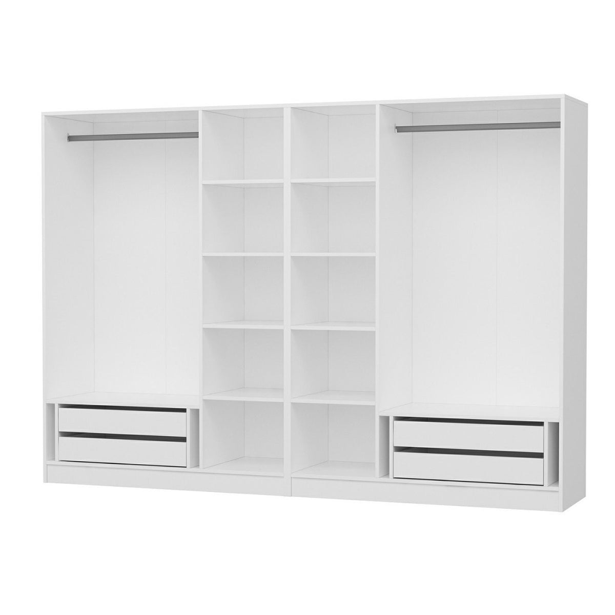 Ντουλάπα 270x190x52 εκ Λευκό 506MNR2831