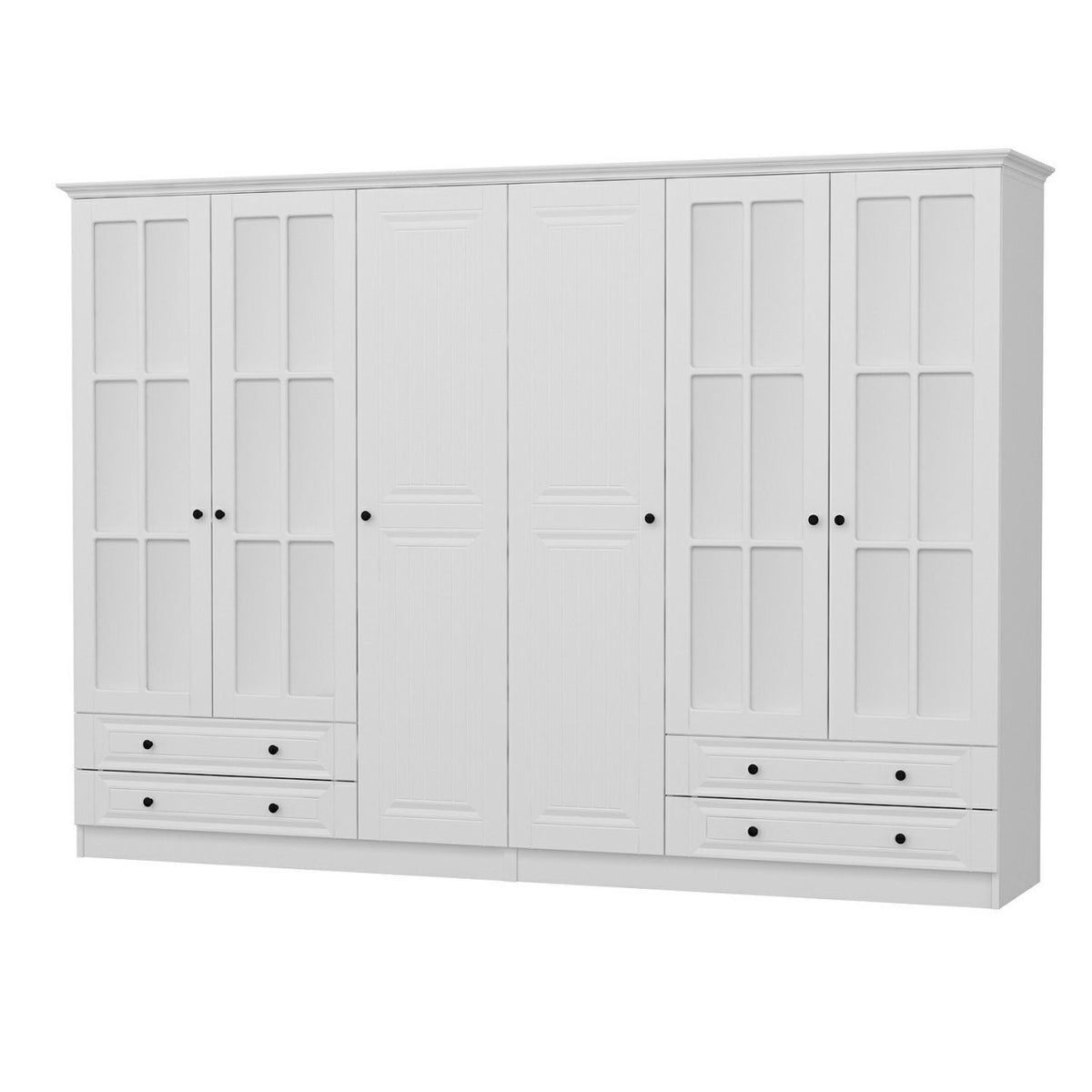 Ντουλάπα 270x190x52 εκ Λευκό 506MNR2831
