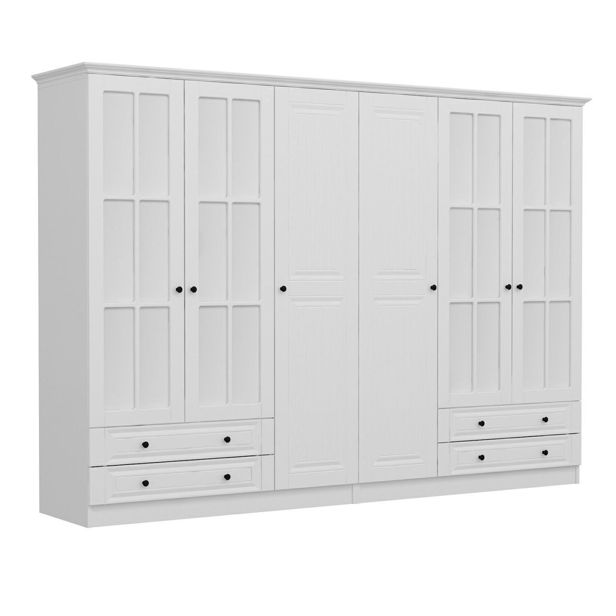 Ντουλάπα 270x210x52 εκ Λευκό 506MNR2832
