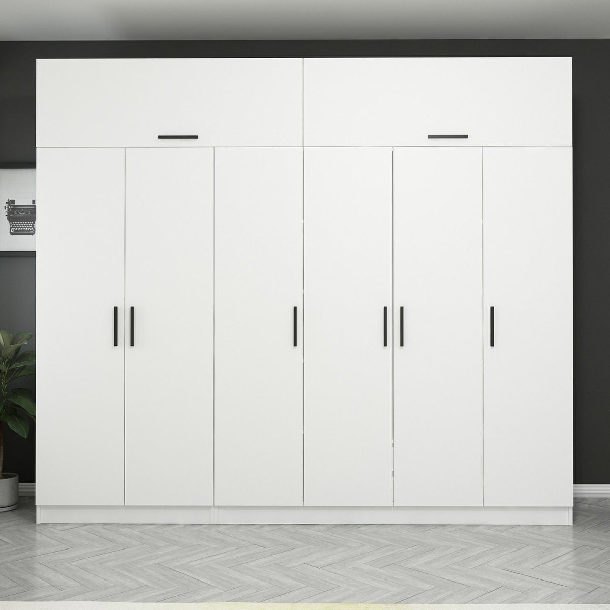 Ντουλάπα 270x235x52 εκ Λευκό 506MNR2862