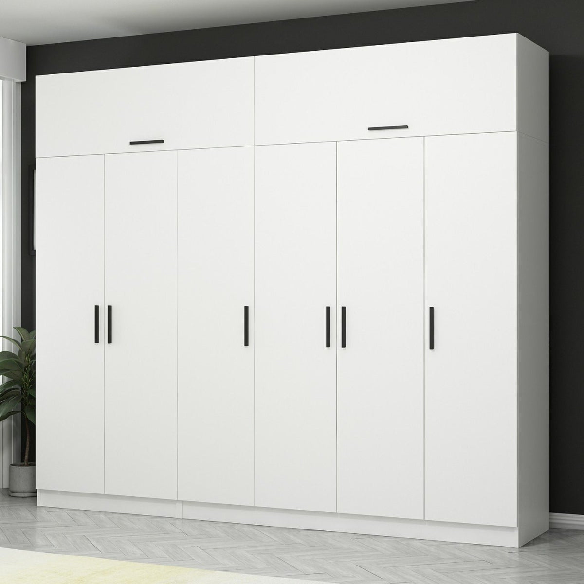 Ντουλάπα 270x255x52 εκ Λευκό 506MNR2863