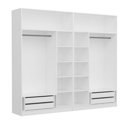 Ντουλάπα 270x255x52 εκ Λευκό 506MNR2865