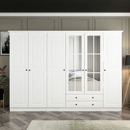 Ντουλάπα 270x210x52 εκ Λευκό 506MNR2869
