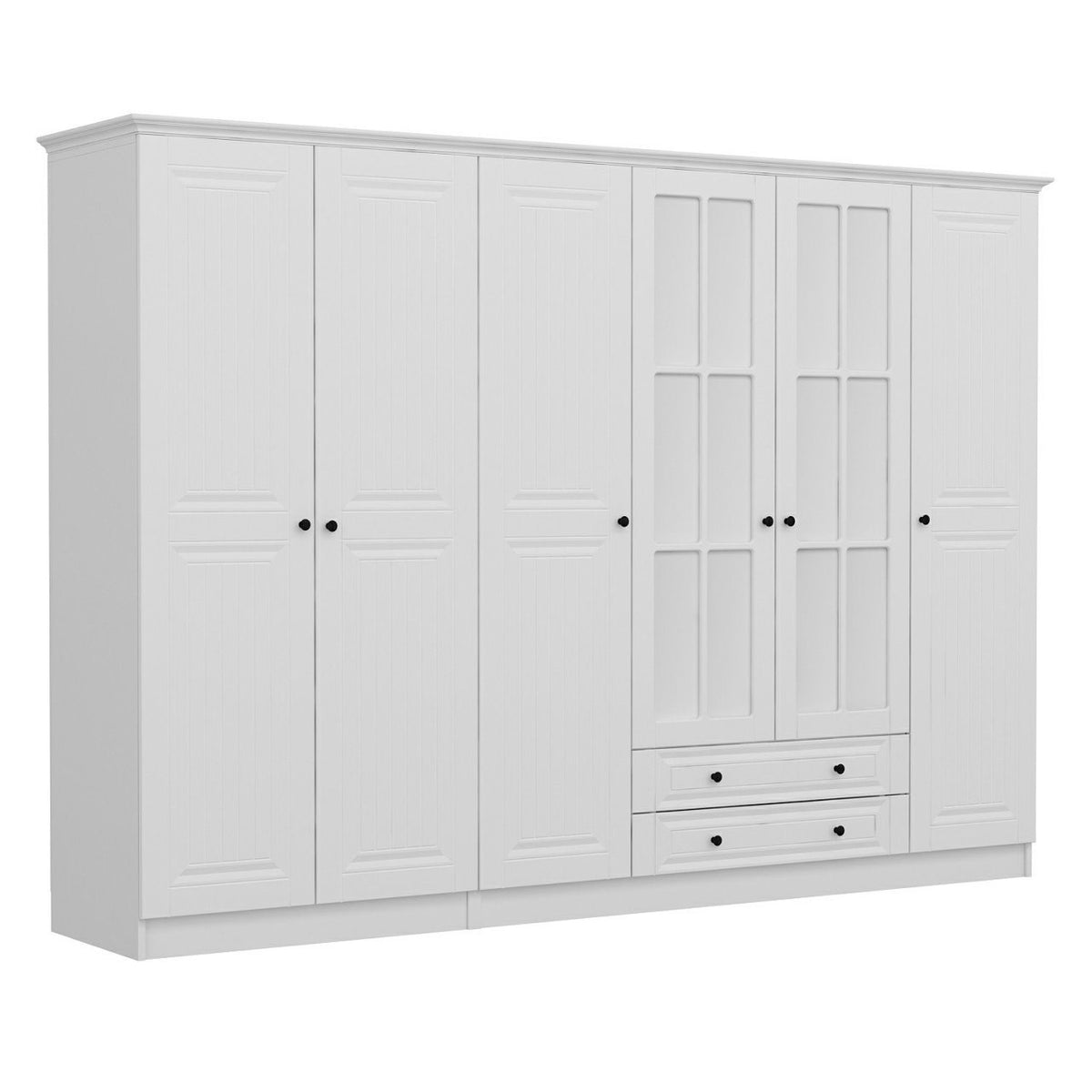 Ντουλάπα 270x210x52 εκ Λευκό 506MNR2869
