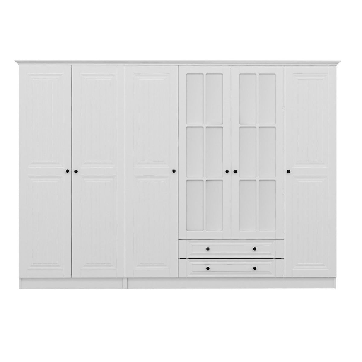 Ντουλάπα 270x210x52 εκ Λευκό 506MNR2869