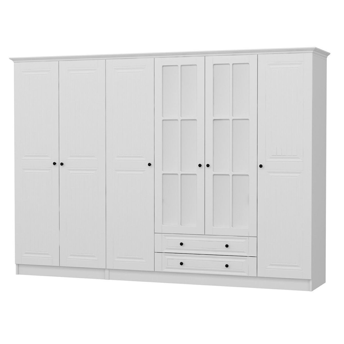 Ντουλάπα 270x210x52 εκ Λευκό 506MNR2869
