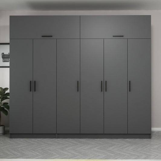 Ντουλάπα 270x235x52 εκ Ανθρακί 506MNR2877