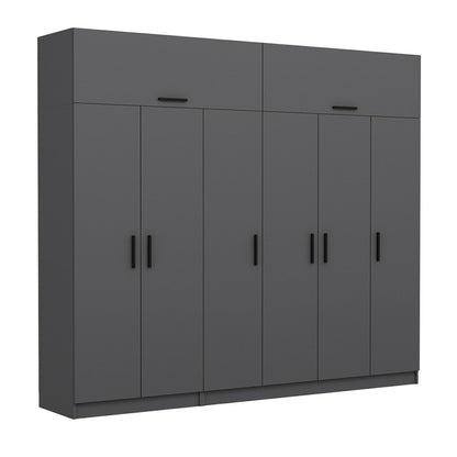 Ντουλάπα 270x235x52 εκ Ανθρακί 506MNR2877