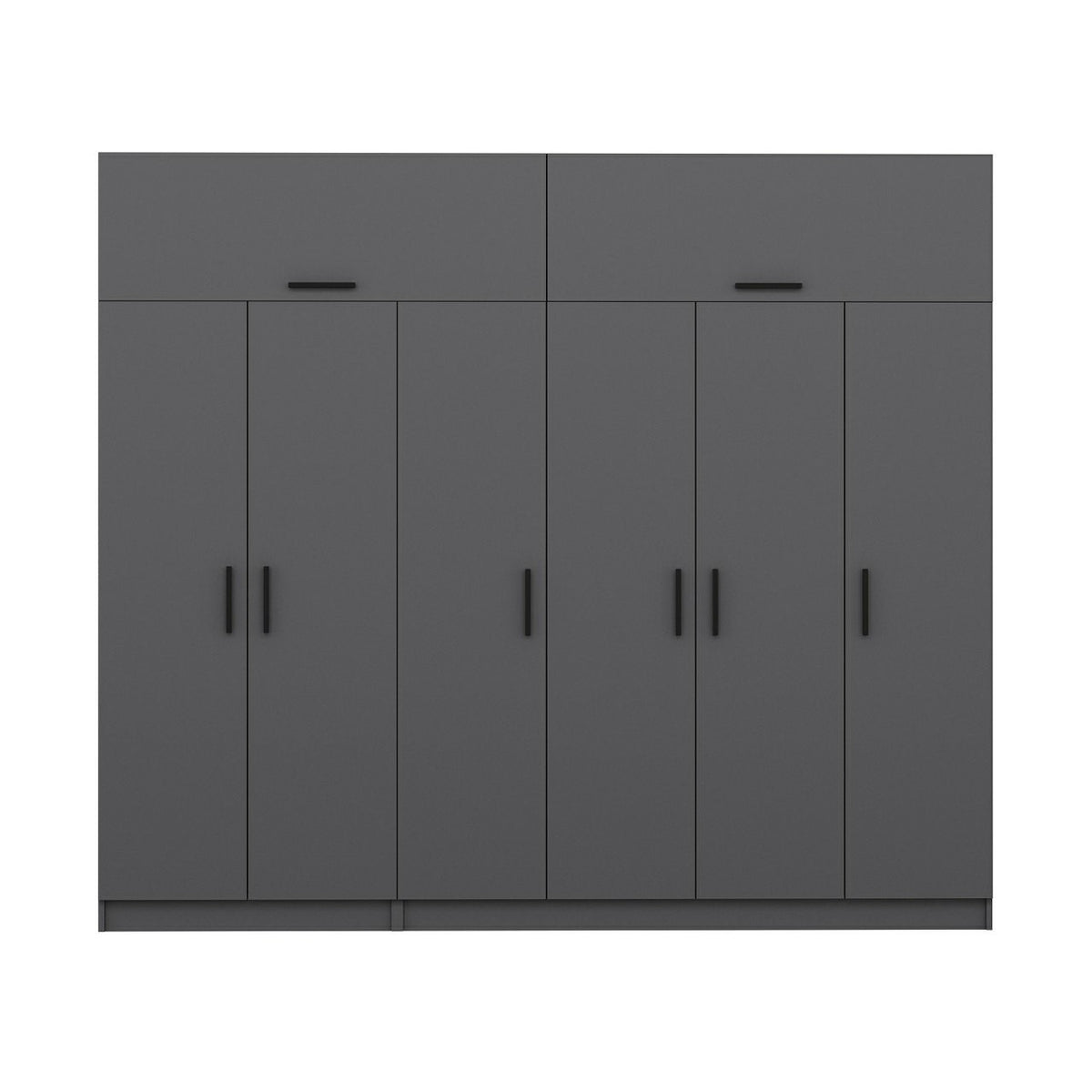 Ντουλάπα 270x235x52 εκ Ανθρακί 506MNR2877