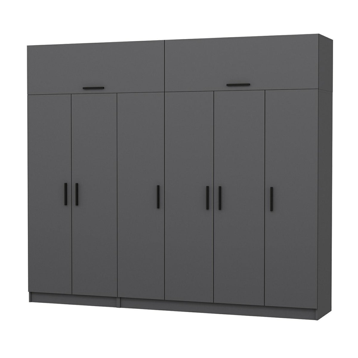 Ντουλάπα 270x235x52 εκ Ανθρακί 506MNR2877