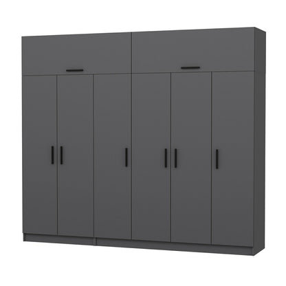 Ντουλάπα 270x235x52 εκ Ανθρακί 506MNR2877