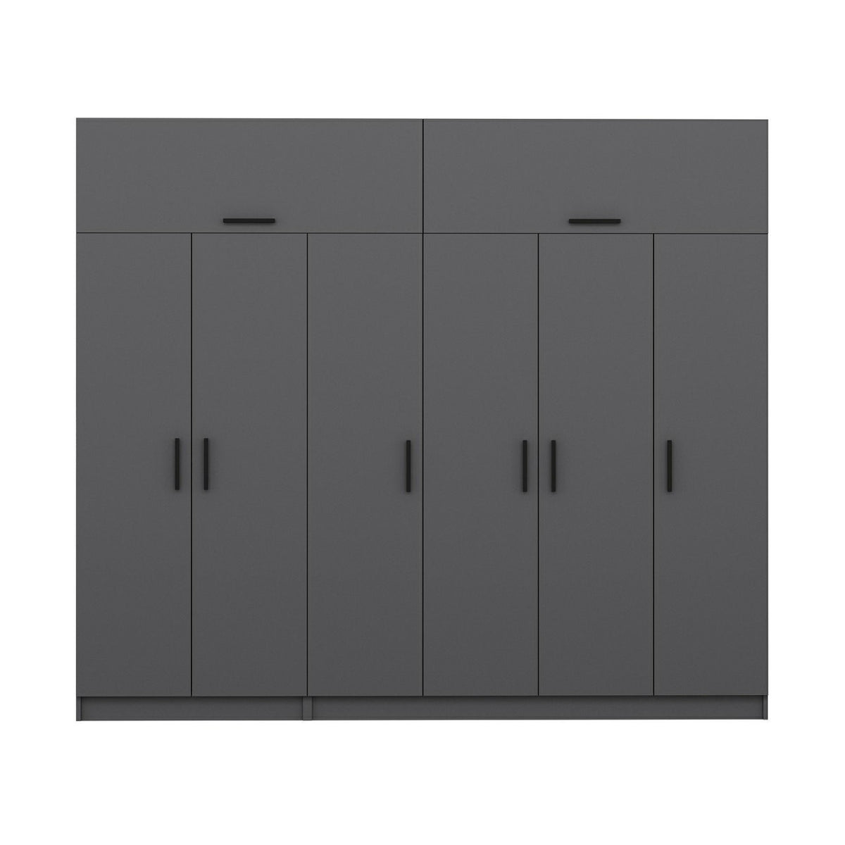 Ντουλάπα 270x255x52 εκ Ανθρακί 506MNR2878