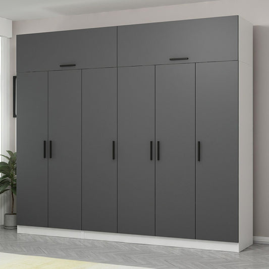 Ντουλάπα 270x255x52 εκ Ανθρακί 506MNR2882